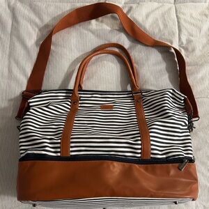 BAOSHA Canvas Travel Weekender Overnight Carry-on Shoulder Duffel Tote Bag